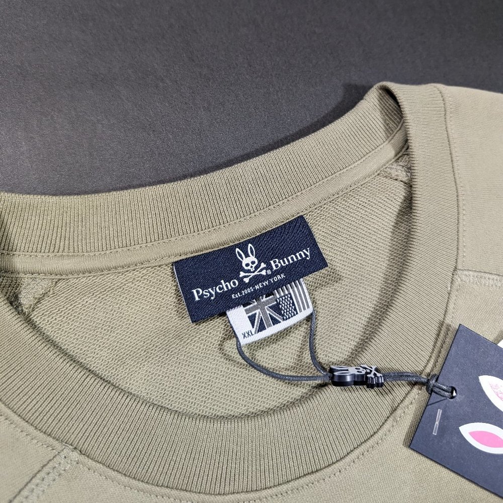 $155 Psycho Bunny Men`s Copa Embroidered Bunny Sweatshirt Size 2XL - Picture 3 of 7